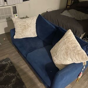 George Oliver 58’’ space blue loveseat